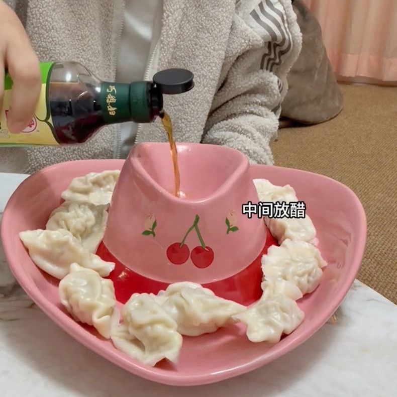 Platos de albóndigas con platos de frutas, platos de cerámica, platos de desayuno creativos para niñas, platos de mesa interesantes