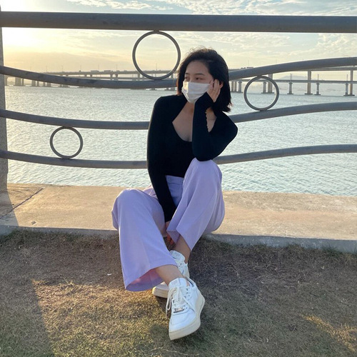 eastpacific white shoes for women  Korean casual shoes trendy brand ept sneakers retro lace thick-soled women's shoes