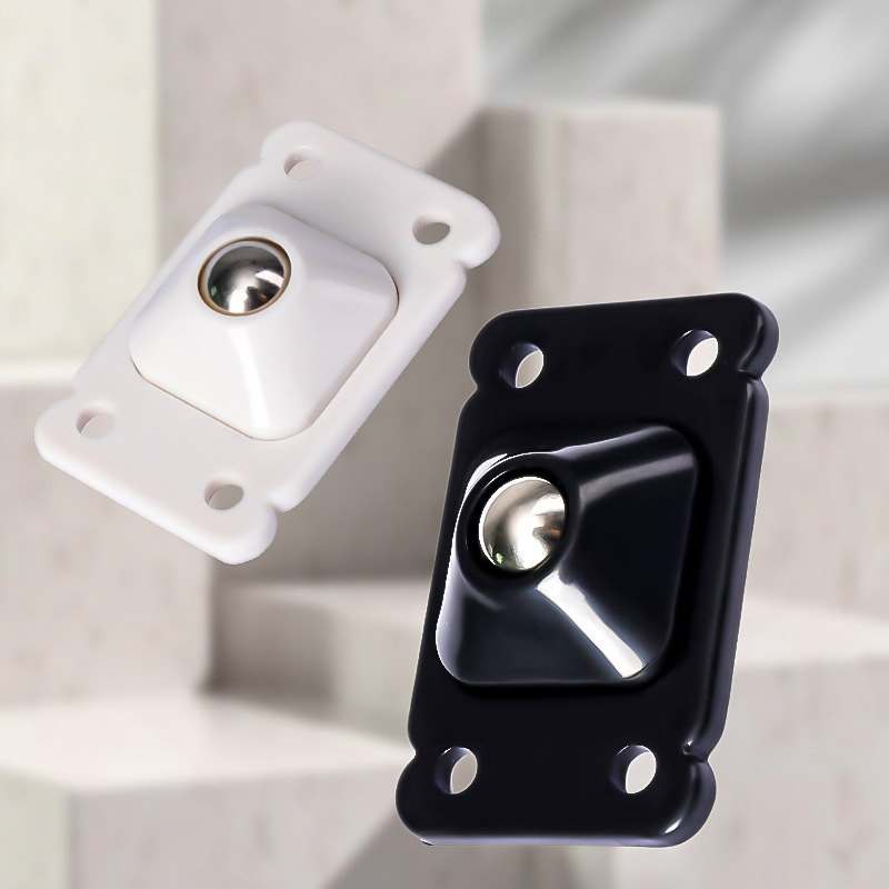 4个万向轮免打孔粘贴式滚珠滑轮家用移动底座配件圾桶底部小轮子