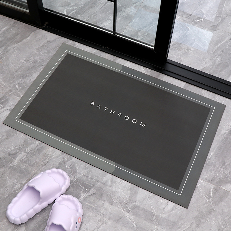 Alfombra de suelo transfronteriza alfombra de suelo antideslizante de baño de color sólido alfombra de barro suave de diatomita simple cocina alfombra de suelo de baño