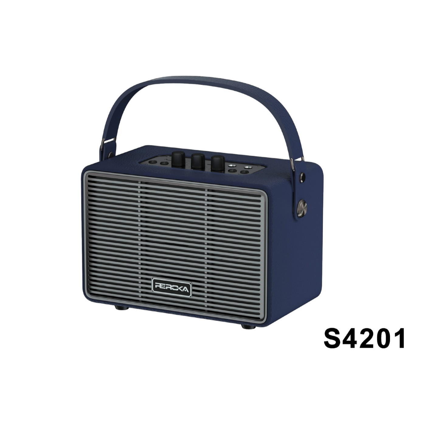 S4201 Source Factory Bluetooth Speaker Classy Retro Leather Satchel Karaoke Card Desktop Subwoofer Speaker