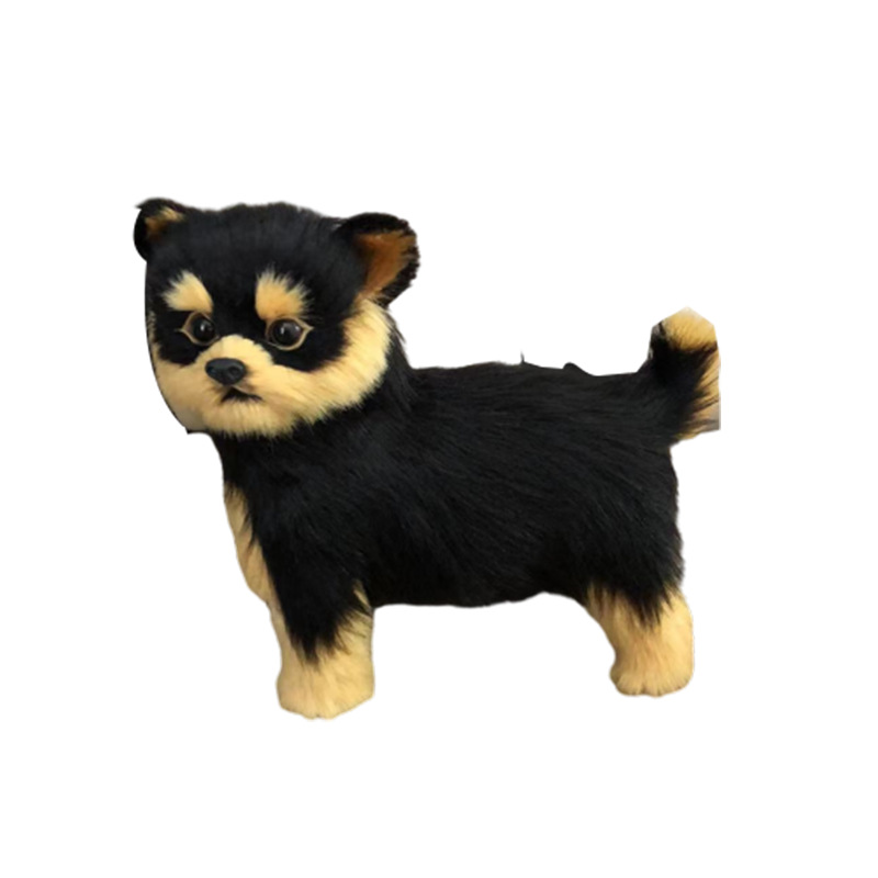 Simulación perro simulación negro cachorro simulación Yorkshire cachorro artesanía regalo al por mayor simulación animal perro