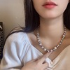 Necklace from pearl, universal chain for key bag , 2023 collection, light luxury style, simple and elegant design