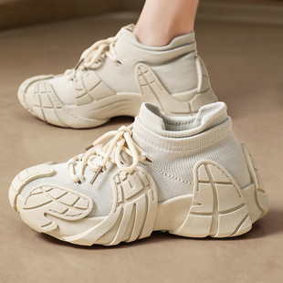 Shoes Women's Summer New Fashionable Retro sneaker Flying Woven All-match Casual Shoes Platform plus size Women's Shoes