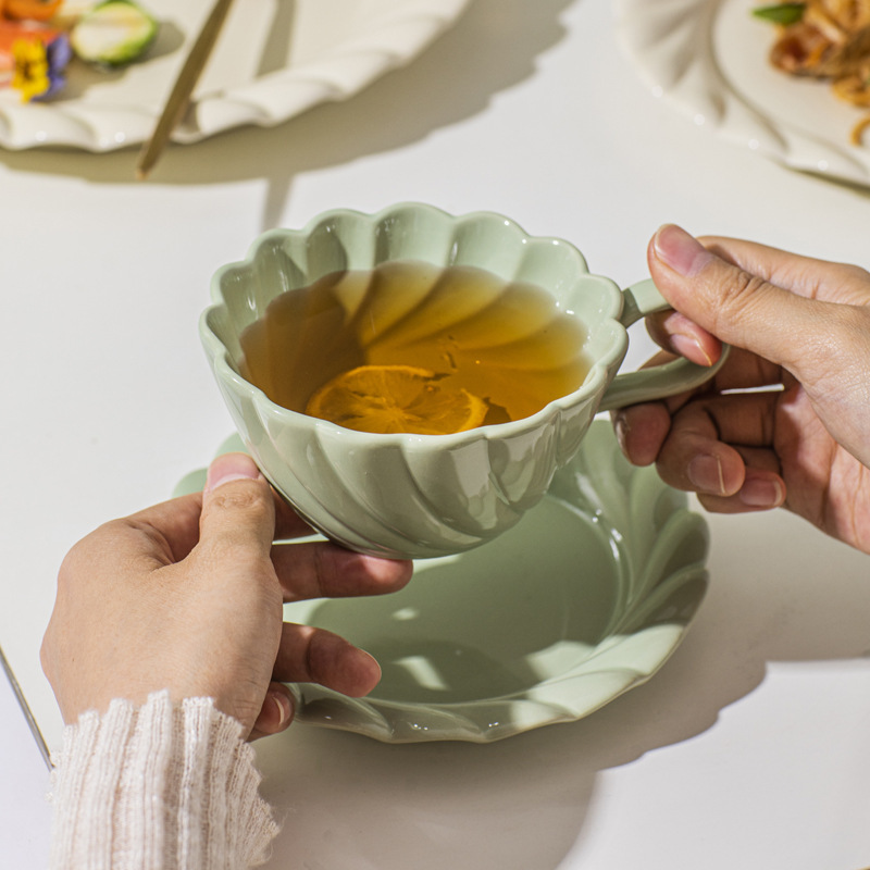 Serie de platos de primavera conjuntos de cubiertos de cerámica de estilo doméstico esmaltado cuenco de arroz de color lujoso cerámica moderna transfronteriza image 3