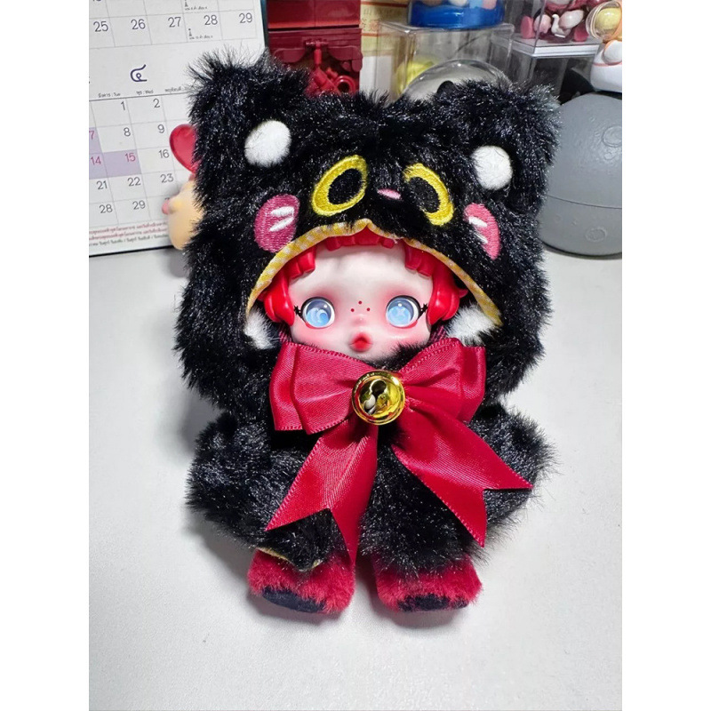 sp光织园SKULLPANDA冬日乐章系列搪胶毛绒公仔娃衣套装娃娃衣服|undefined