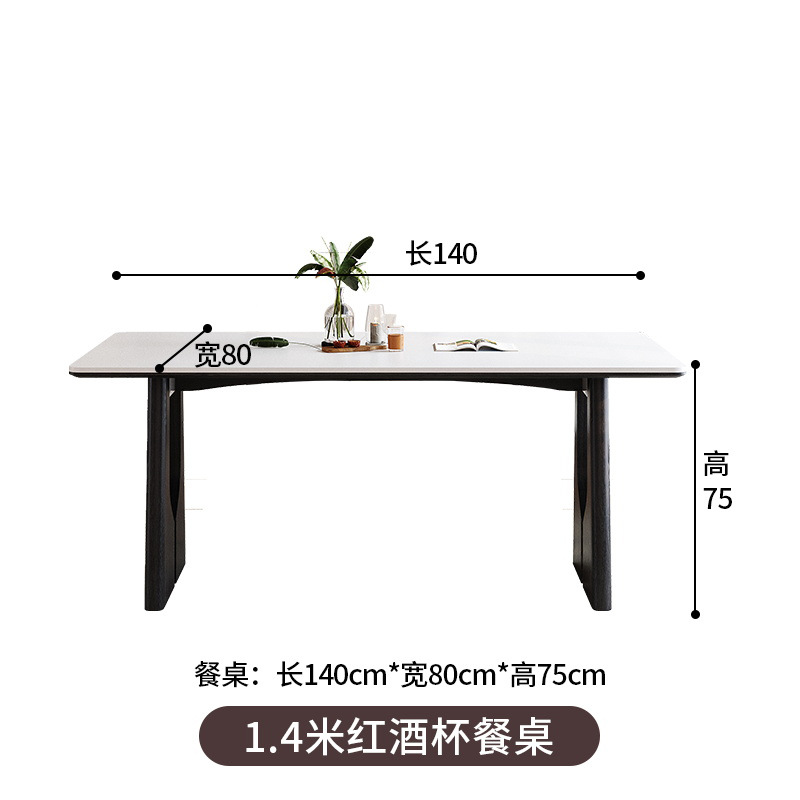 Mesa de comedor de tablero de roca blanca pura estilo medieval estilo crema estilo francés casa pequeña mesa de comedor de madera sólida combinación de mesa de comedor retro y silla