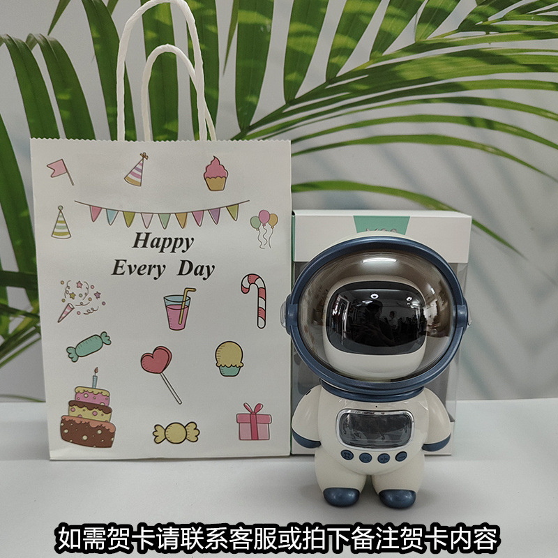 大型モデル宇宙飛行士スマート Bluetooth オーディオクリエイティブ目覚まし時計ラジオ TF カード FM 時計 AI 音声インターホン|undefined