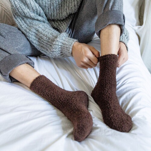 Socks Men's Coral Fleece Men's Socks Winter Half Velvet Loop Thickened Warm Towel Floor Sleeping Socks Wholesale