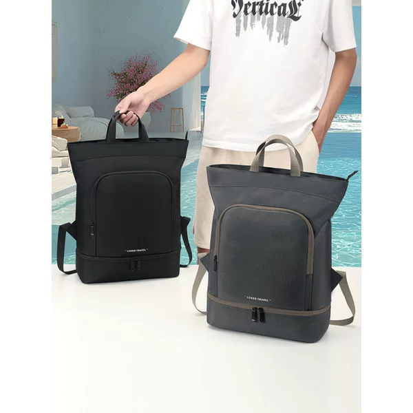 Swimming Fitness Bag Men's Wet and Dry Separation Backpack Sports Equipment Women's Large Capacity Beach Waterproof Storage Bag