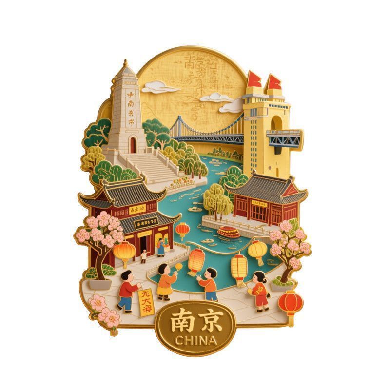 【南京】景点金属立体浮雕冰箱贴中山陵旅游景区纪念品文创礼物|undefined