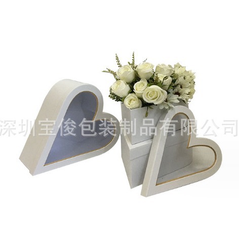 生产心型盒 情人节纸板包装盒   cardboard heart shape box
