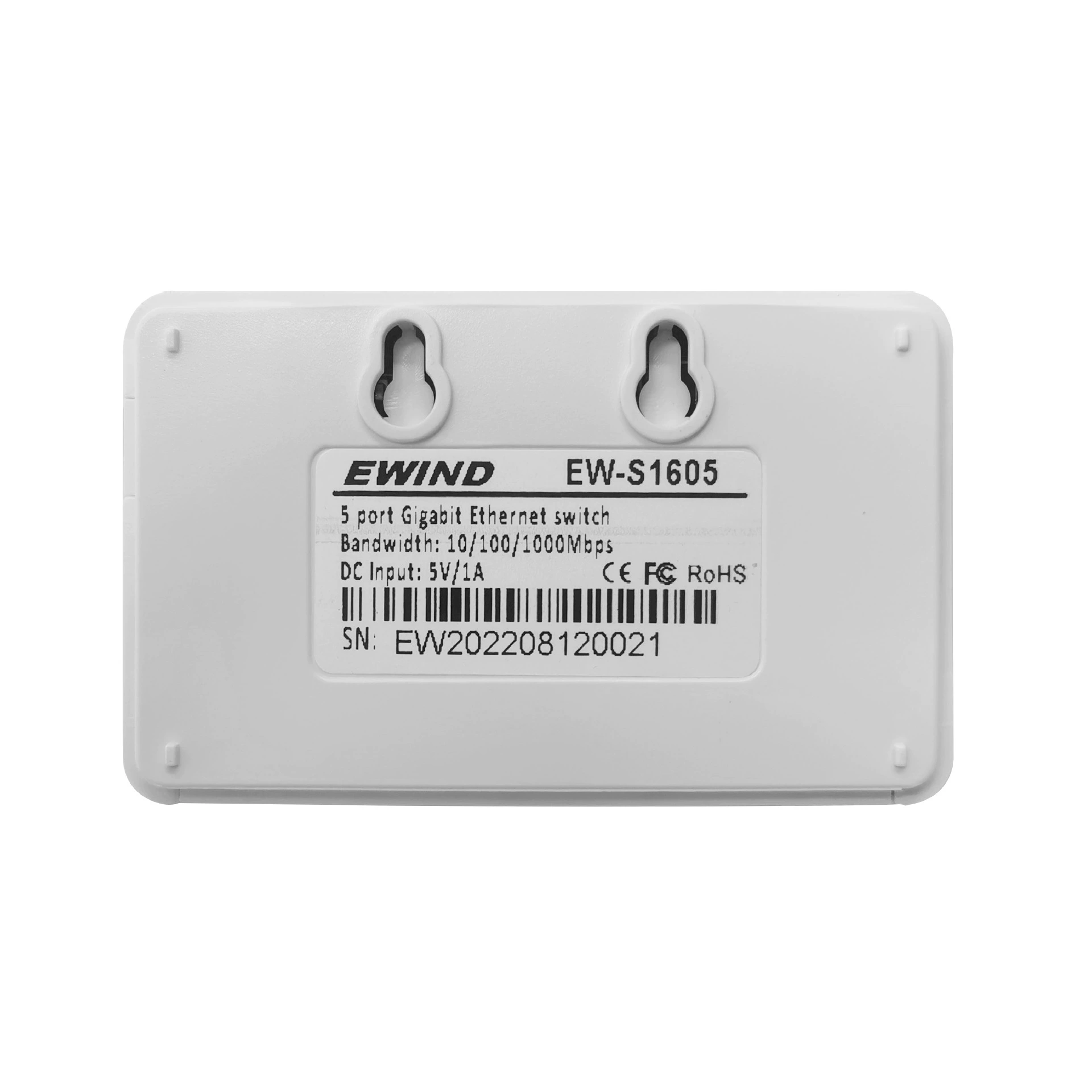 Wall -style desktop plastic shell 5 Gigabit security network Ethernet switch