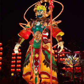 自贡彩灯封神魔家四将户外大型花灯节日商场美陈亮化灯会定制灯笼