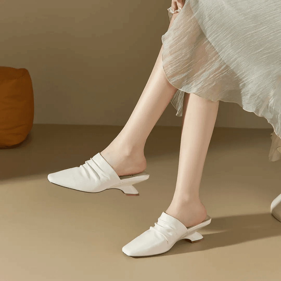 재고 있음, 즉시 배송~ 앞이 막힌 웨지힐 샌들, 하이힐 여성화, 패셔너블한 슬립온, 발이 피곤하지 않음