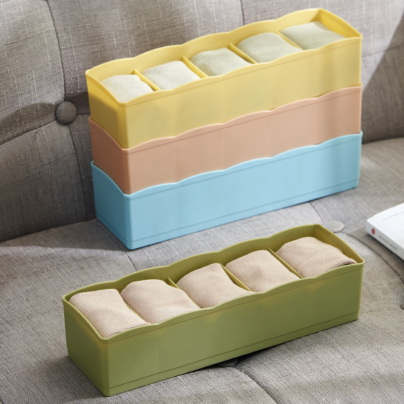 Organizador de ropa interior 3 en 1, compartimentos para calcetines y ropa, plástico durable