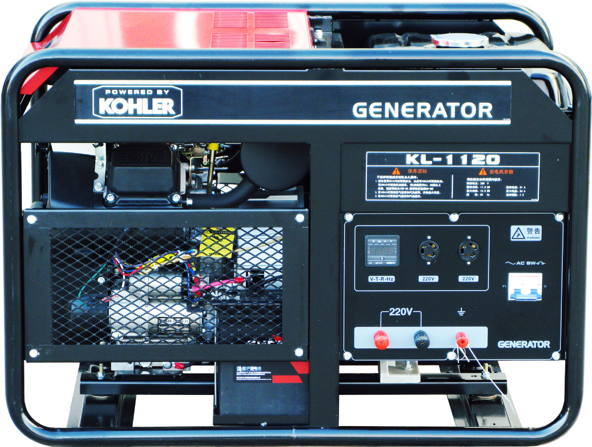 科勒汽油发电机KL-1120 功率12KW 电压220V输出适用停电应急发电