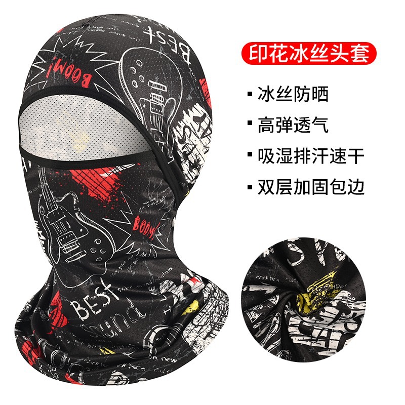 Capucha de protección solar de verano para hombres de seda de hielo protección solar al aire libre protección UV