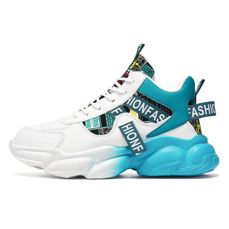 High top shoes for men's 2024 new casual and versatile running, basketball, and sports shoes
