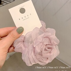 現物韓国の髪飾りフランスの高級立体網糸大腸圏の頭縄バケット気質の優しい花のモデル