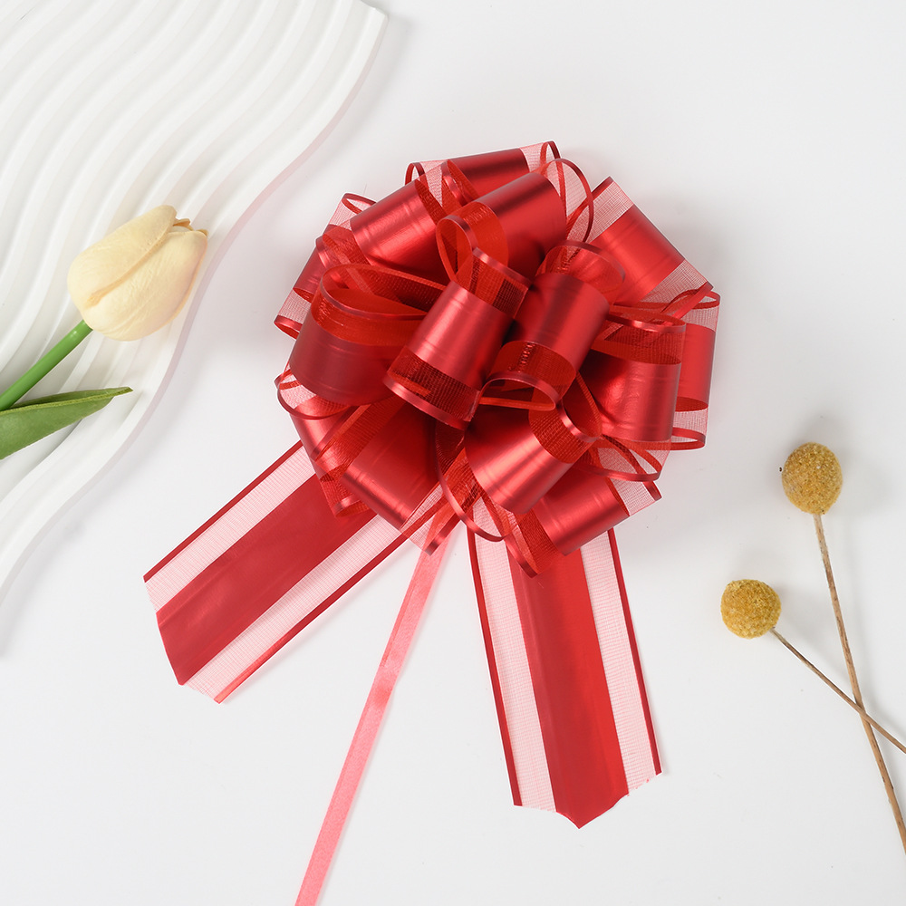 Comercio exterior transfronterizo 50 color metálico mate ajuste de nieve bola de flores regalo de Navidad embalaje de flores tiradas cinta de color