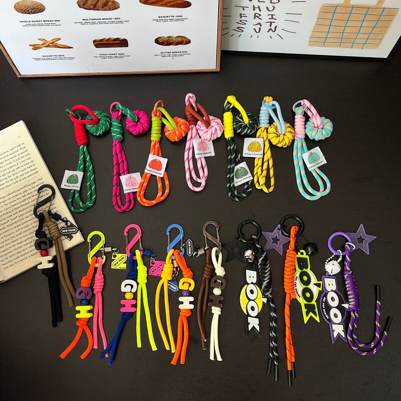 New Korean Miu Style Bag Pendant Hand-Woven Rope Pendant Sports Jewelry Key Chain Accessories Niche Gifts