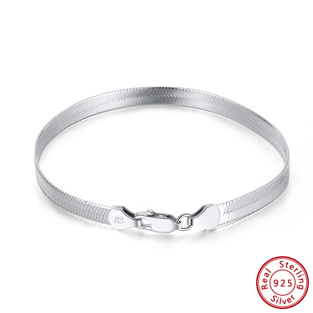 White Gold Plated Plating Material 925 Sterling Silver Pendant Material Bracelets Classification 925 Sterling Silver Bracelets Vintage Style