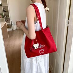 レターキャンバスバッグ女性のための 2025 新しいトレンディな夏のファッショントートバッグカジュアル大容量ショルダー通勤バッグ
