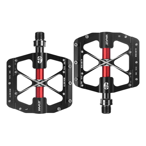WAKE mountain bike pedals, aluminum alloy three-pelin bearing pedals, anti-slip pedal bicycle accessories