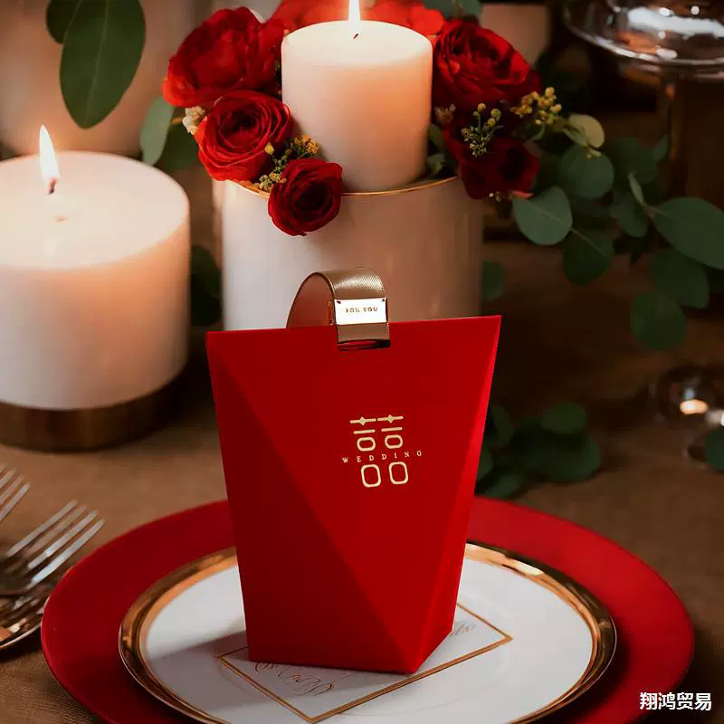 2024 новый свадебный конфет коробка креативный красный свадебный китайский стиль чувство премиум-класса новый китайский стиль конфеты фруктовая сумка
