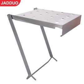 定制贴标伸缩梯配件铁制小平台人字家用多用途折叠梯多功能置物架