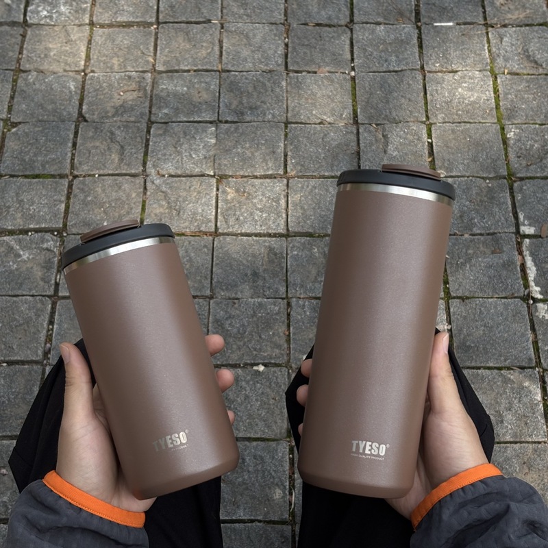TYESO ライト高級オフィスカートラベルポータブルドリンクカップ大容量 304 ステンレス鋼断熱ウォーターカップ|undefined
