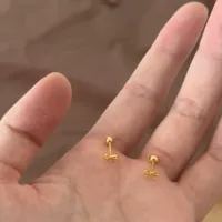 Простые маленькие мини-серьги с бантиками женские изысканные сладкие нишевые повседневные дикие серьги модные 2024