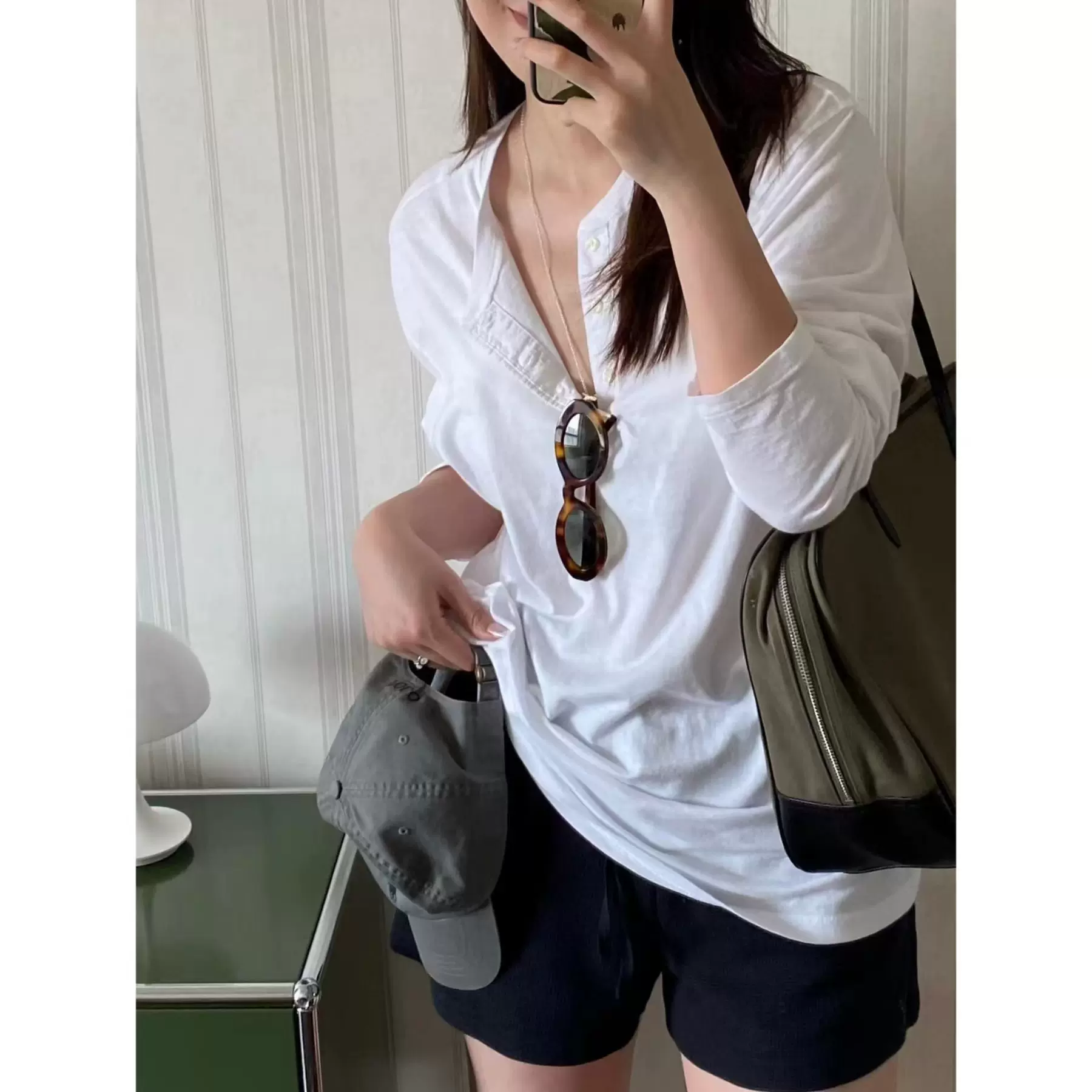 24早秋新品RL拉夫小马标战马亨利衫t恤女圆领长袖套头打底衫上衣
