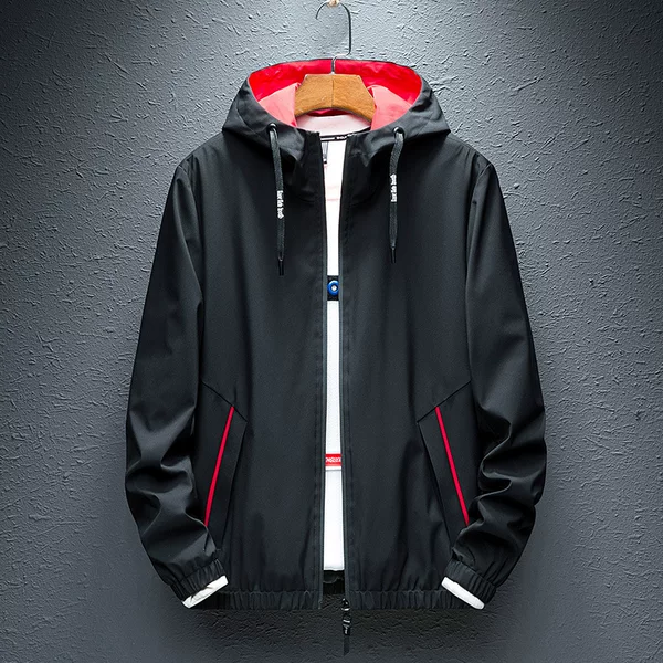 Autumn New Jacket Korean Style Casual Jacket Spring Hooded Sports Outdoor Windbreaker Breathable Windproof Korean Style Fashion