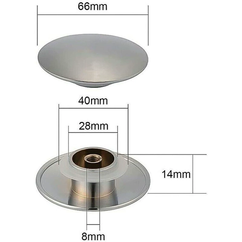 Cross-border all-copper bouncing push-type drain valve mushroom head panel water sealing cap core sealing stopper