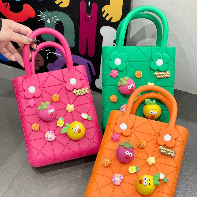 Eva Fashion Hole Bag Summer Cross-Border New DIY Handbag Dopamine French Waterproof Storage Beach Bag Eva Fashion Hole Bag Summer Cross-Border New DIY Handbag Dopamine French Waterproof Storage Beach Bag