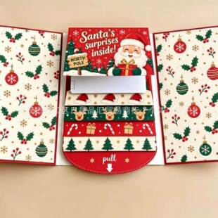 ���R�d������N��yʽChrismas 3D Pop-Up DIY Cards 3D���w�R��
