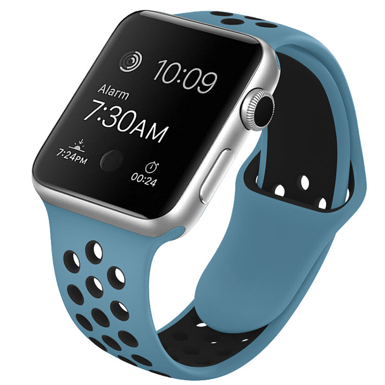 Suitable for Apple Watch Strap Breathable Apple Watch Strap Nike iWatch Strap Nike Apple Silicone Strap Two Colors