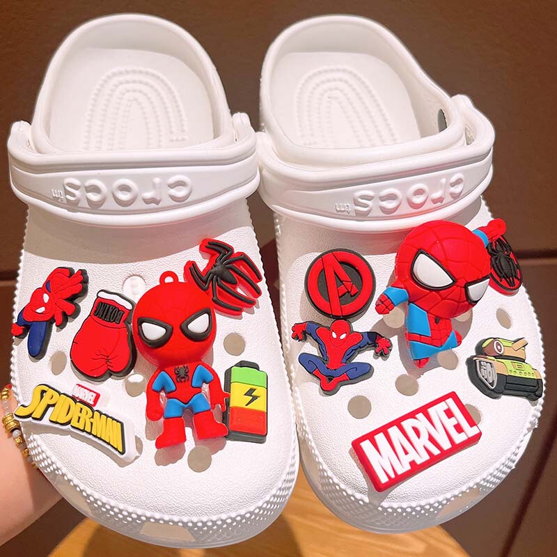DIY Shoe Buckle Glitter Soft Glue Cute Spider-Man Funny Potato Garland Decorative Shoe Flower Led Detachable Adapted Hole Shoes DIY Shoe Buckle Glitter Soft Glue Cute Spider-Man Funny Potato Garland Decorative Shoe Flower Led Detachable Adapted Hole Shoes