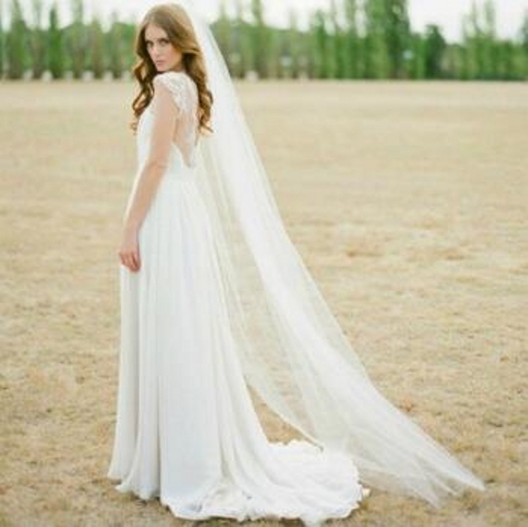 Voile de mariée élégant avec peigne – Simple/Double/Triple couche, longueur 2 m/3 m/5 m, tulle doux pour mariées_voghion.com