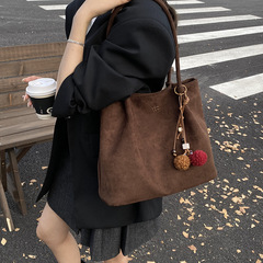 冬季复古托特包女2025大容量时尚通勤百搭秋冬雾面手提单肩大包