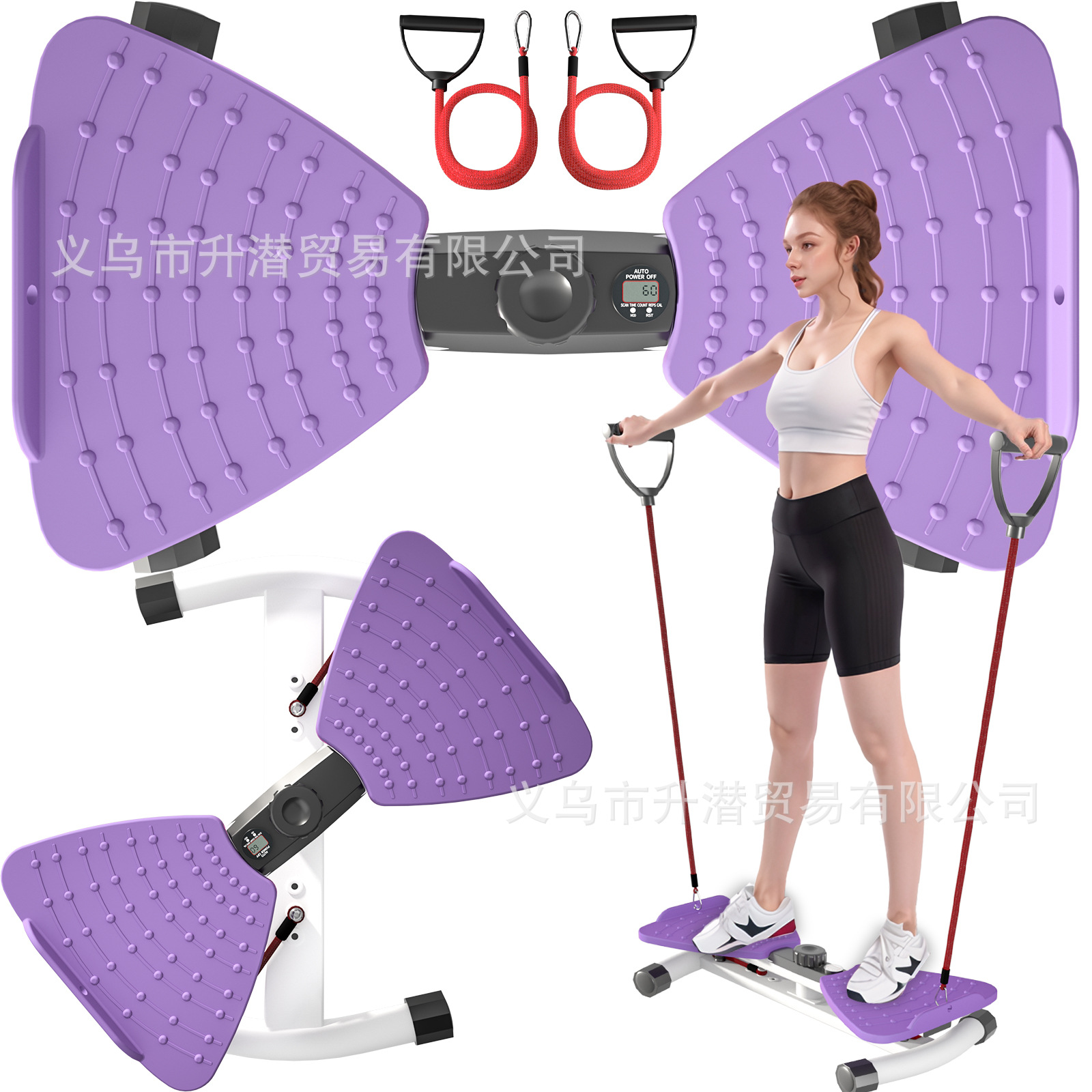 腰扭机腹肌训练器承重350磅适合女性使用的核心训练设备便携式