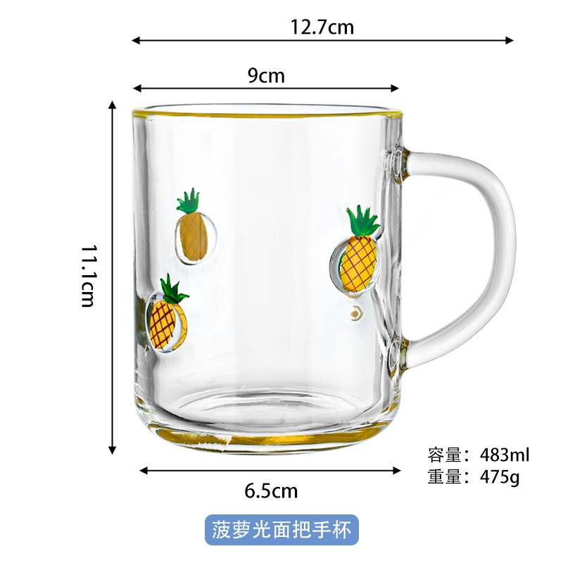 Copa de mango plano de piña