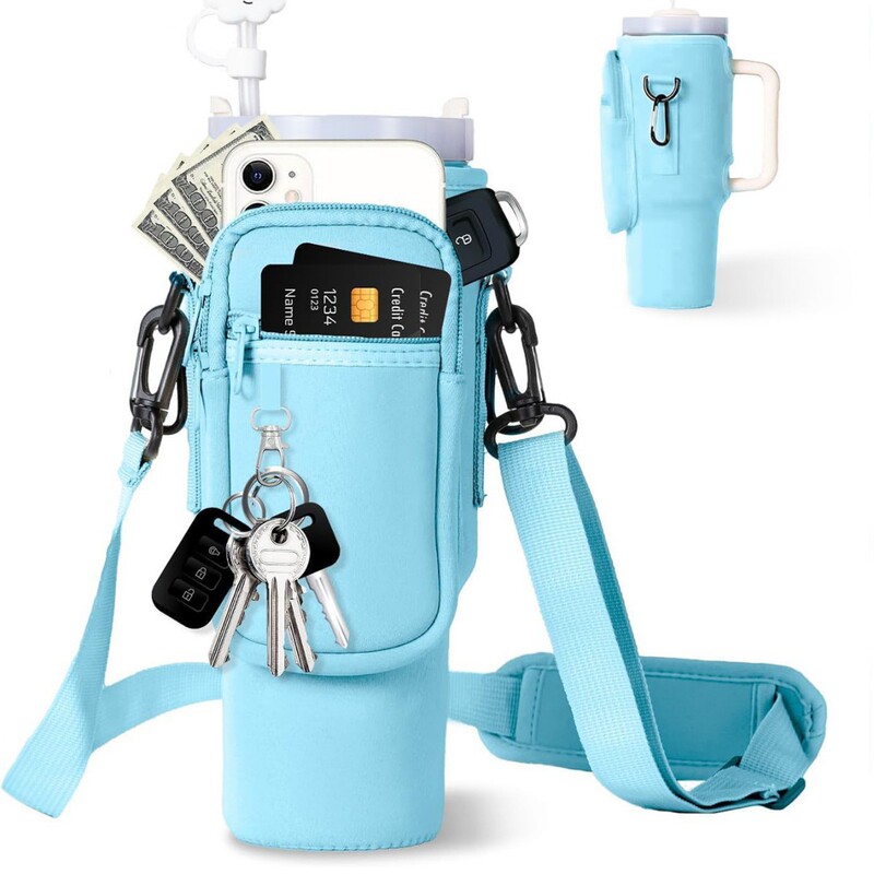 Cross-border in stock diving material bottle cover 40oz handle cup cover insulation cover straw water cup cover ice bully cup kettle bag
