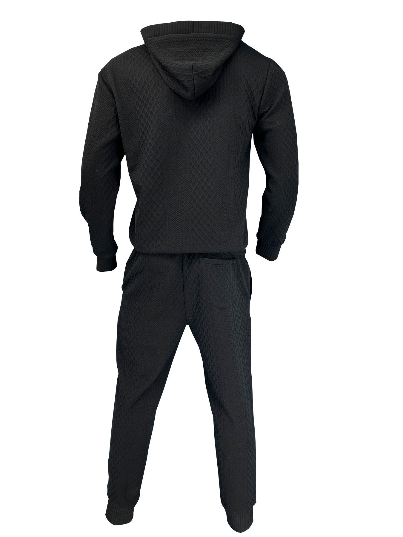 Abbigliamento maschile alla moda, felpa con cappuccio, felpa jacquard, casual, sportivo, pantaloni della tuta_voghion.com