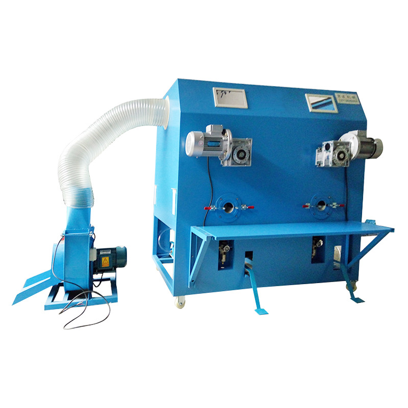 Suministro de cuatro fábricas de máquinas de algodón de prendas de vestir muñecas juguetes máquina de llenado de algodón de prendas de vestir plumón de cuatro agujeros silenciosos máquina de llenado de algodón