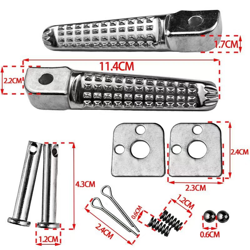 Aluminum alloy fine cross-border MIO footrests, Yamaha rear seat footrests, custom-made alloy footboards for motorcycles