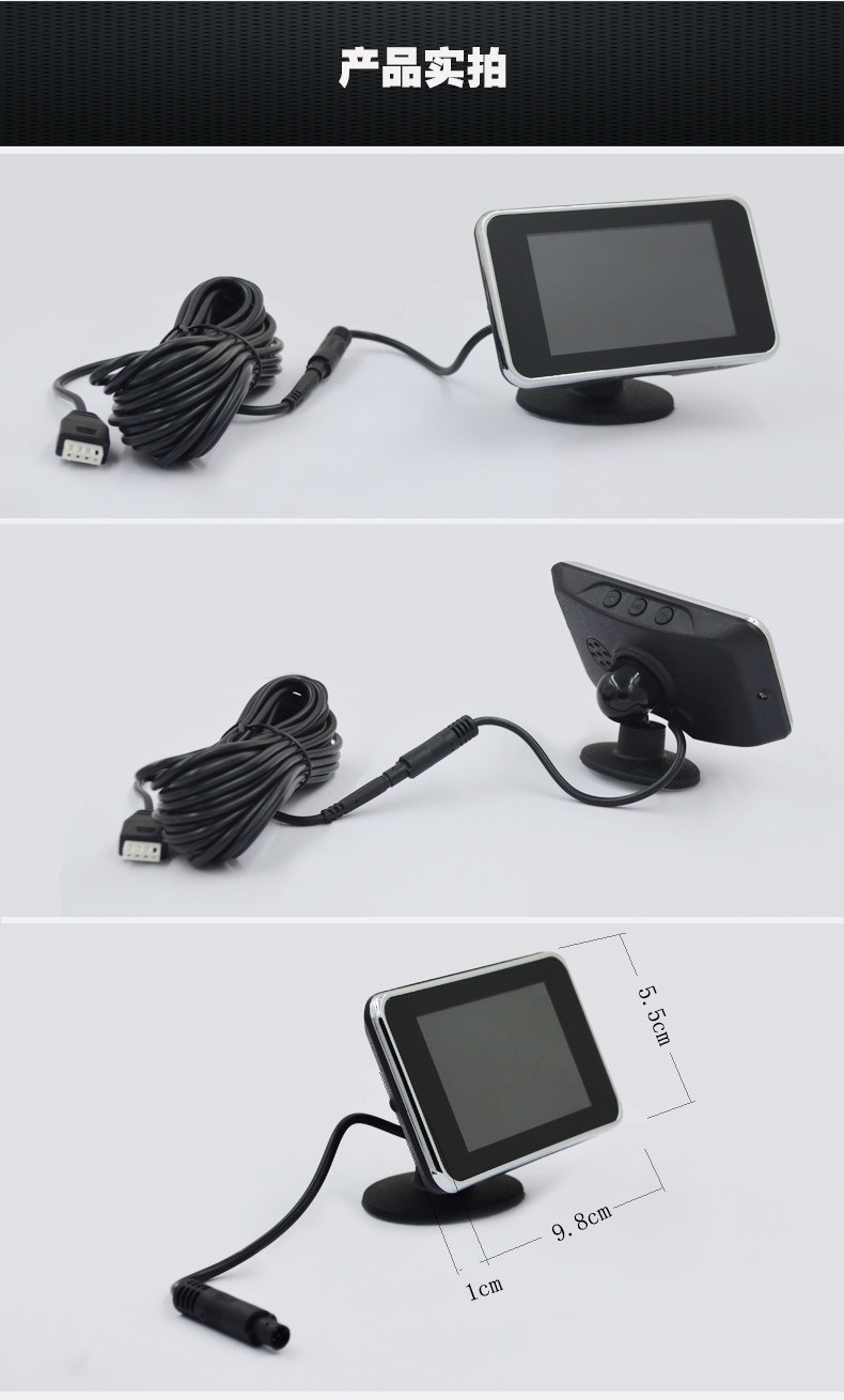Universal Car Voice-Activated Buzzer Reversing Radar with Integrated Reversing Camera, 8 Sensors Front and Rear, Direct Supply from the Manufacturer