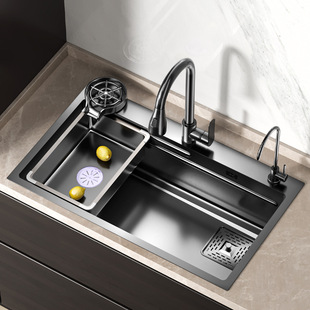 Kitchen Sink Large Single-Slot High-Quality Stainless Steel Sink Under-Counter Dishwashing Sink Household Thickened Sink Sink